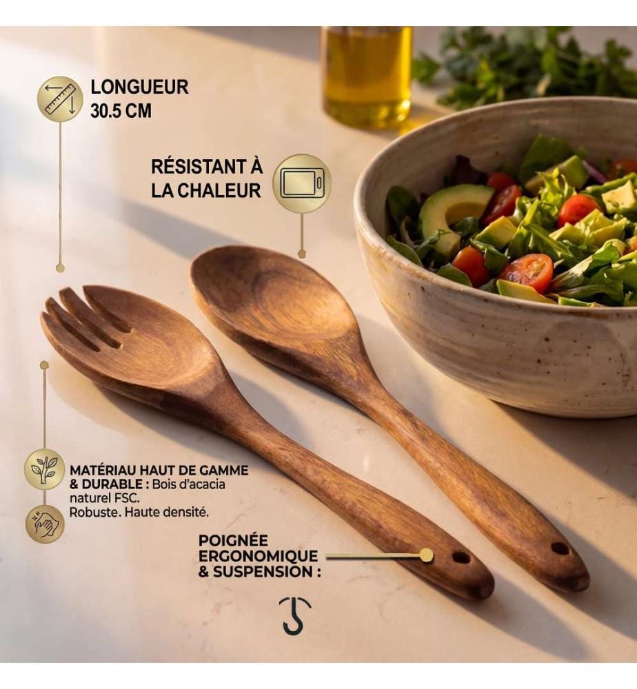 Louise 30,5 cm salad server - Marrone