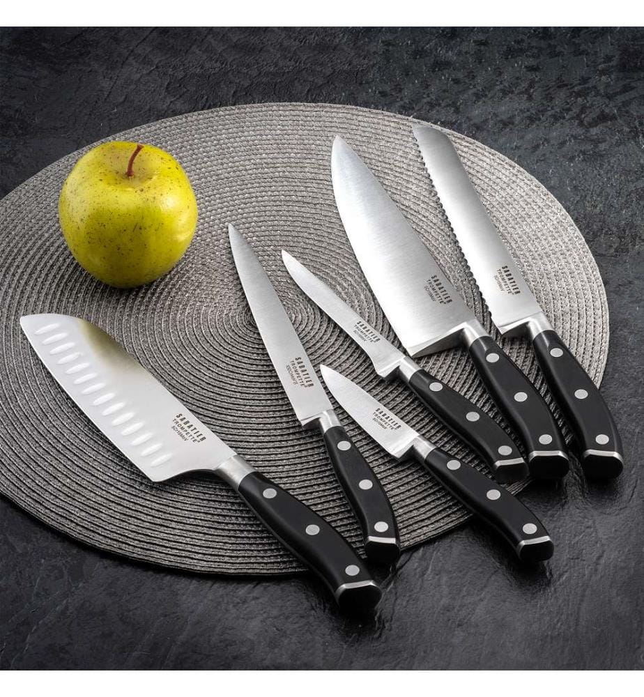 Valigetta + 6 coltelli da cucina Vulcano - Argento