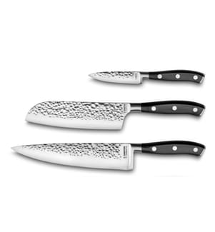 Set di 3 coltelli da cucina in carbonio