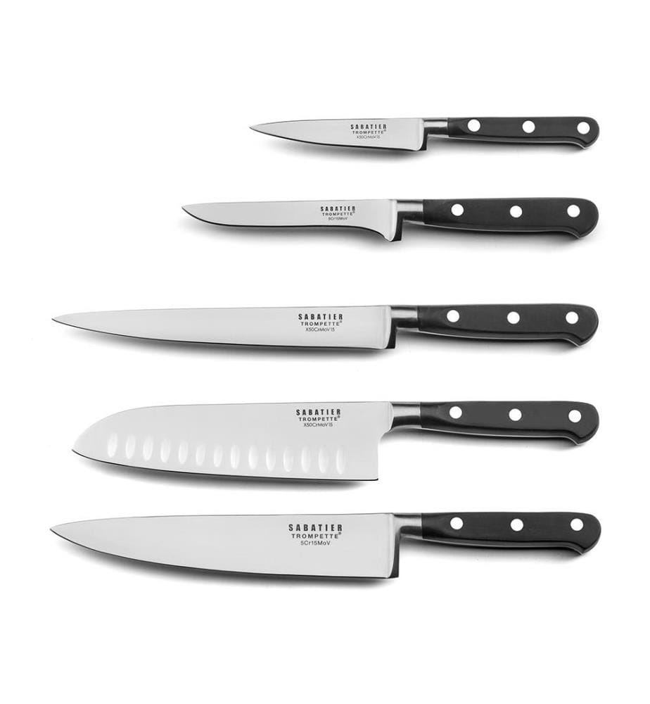 Set de 5 Couteaux de Cuisine Origin + Bloc à Couteaux Magnétique