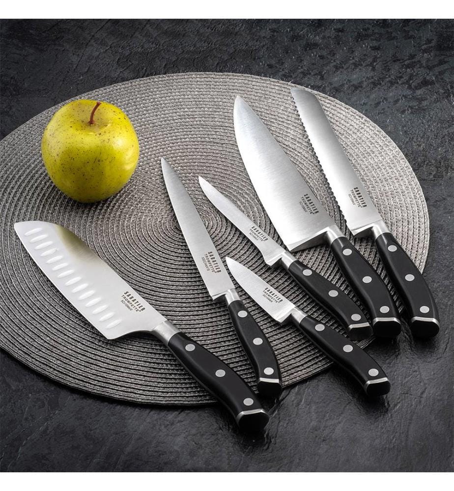 Set di 5 pezzi Blocco spaghetti Vulcano - Legno chiaro