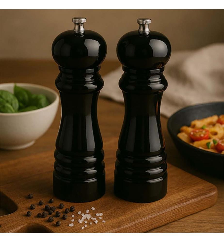 Macina sale e pepe in legno naturale Marius - Nero