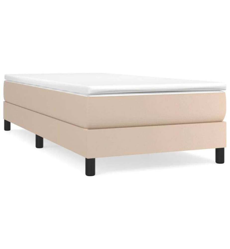 Boxspringbett Cappuccino-Braun 80x200 cm Kunstleder