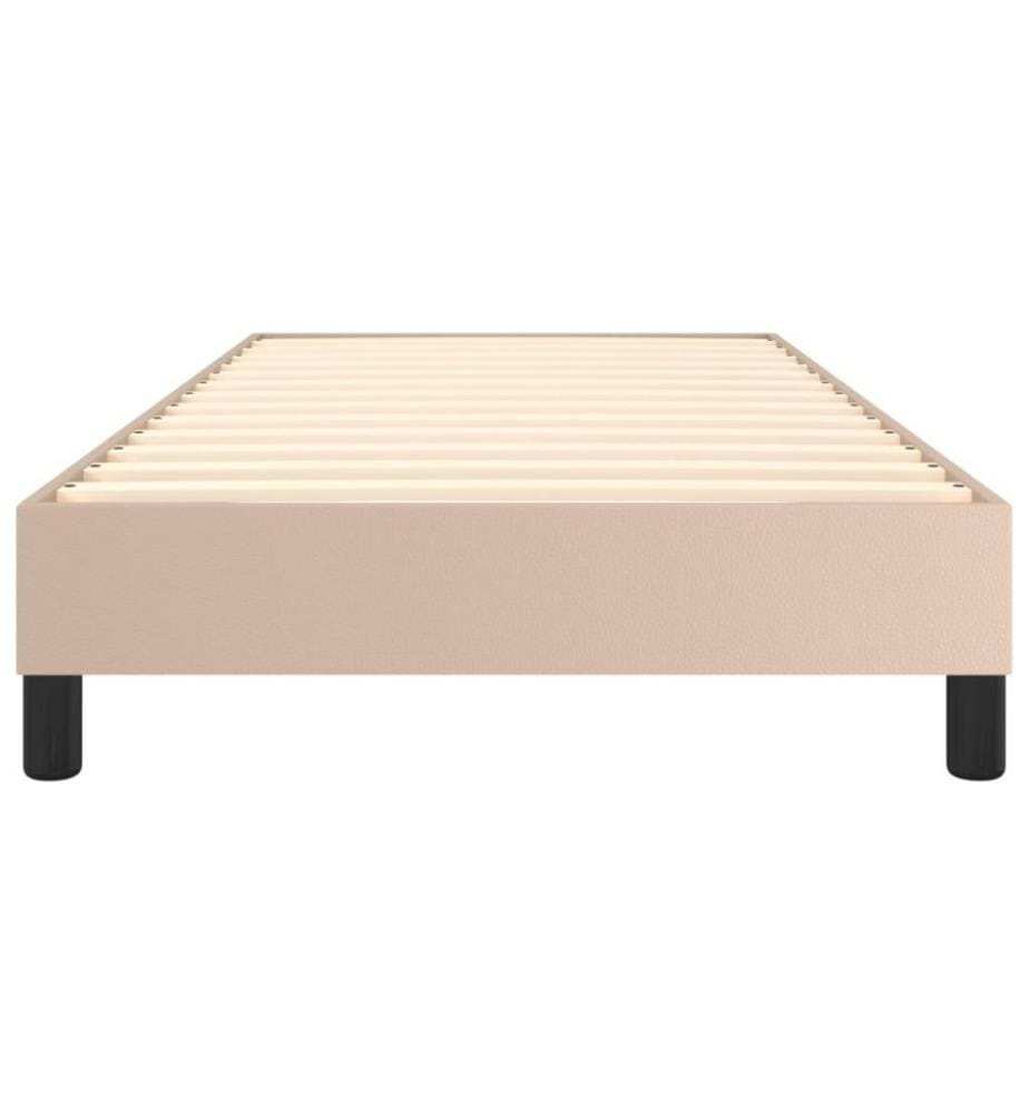 Boxspringbett Cappuccino-Braun 80x200 cm Kunstleder