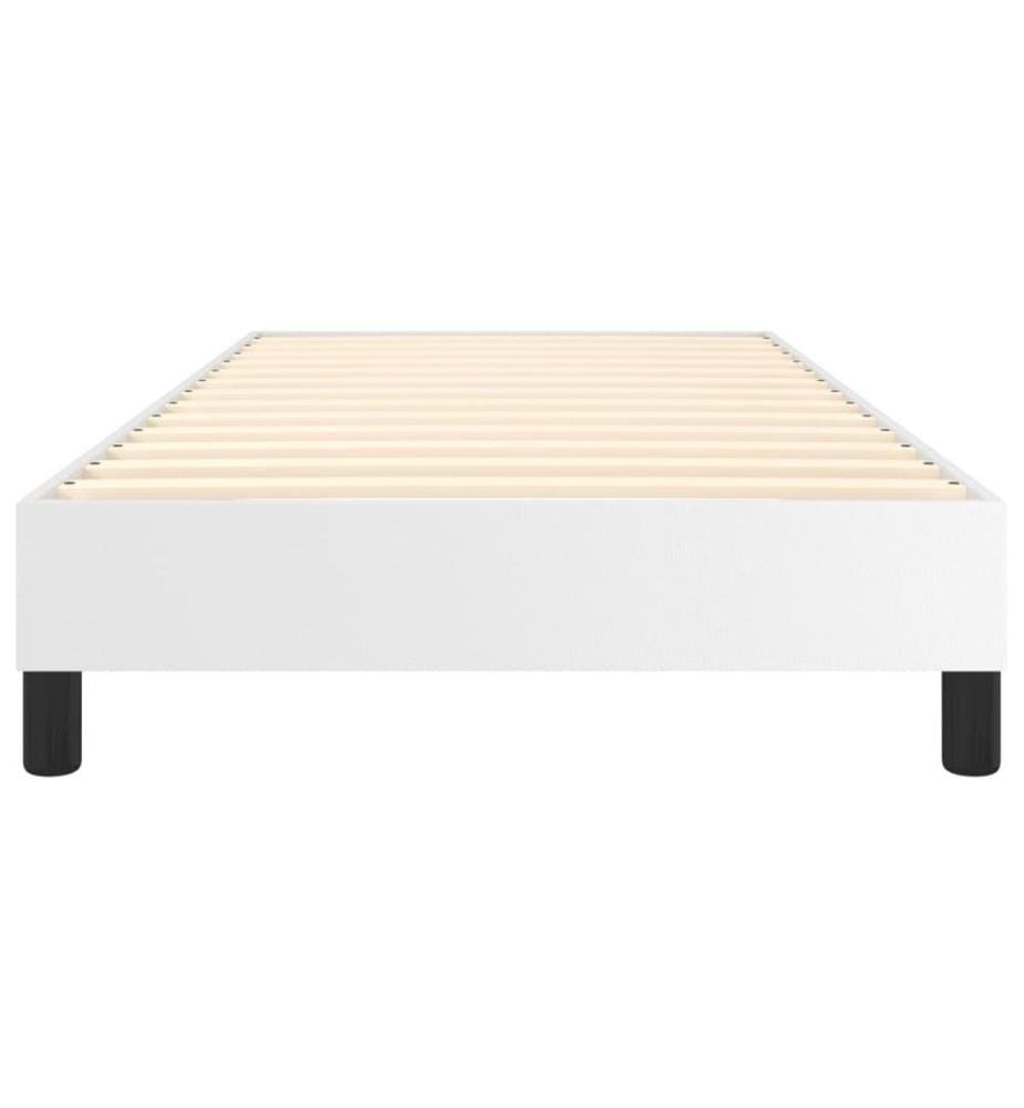 Boxspringbett Weiss 90x200 cm Kunstleder