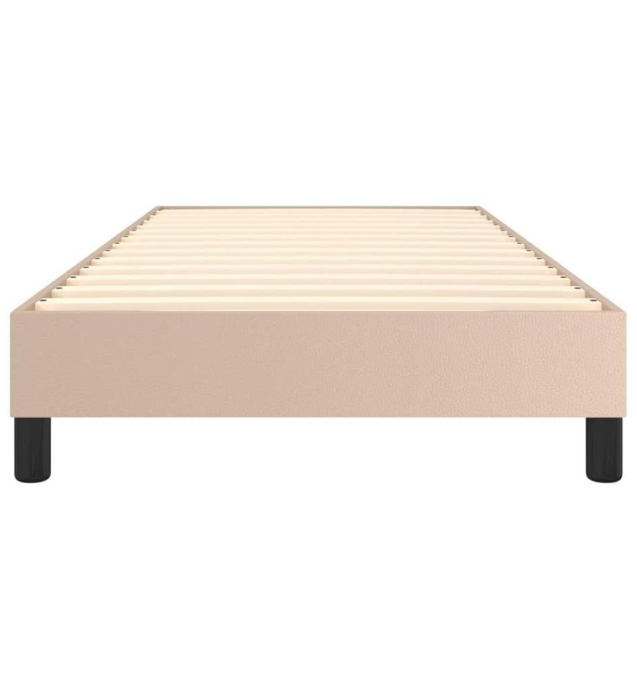 Boxspringbett Cappuccino-Braun 100x200 cm Kunstleder