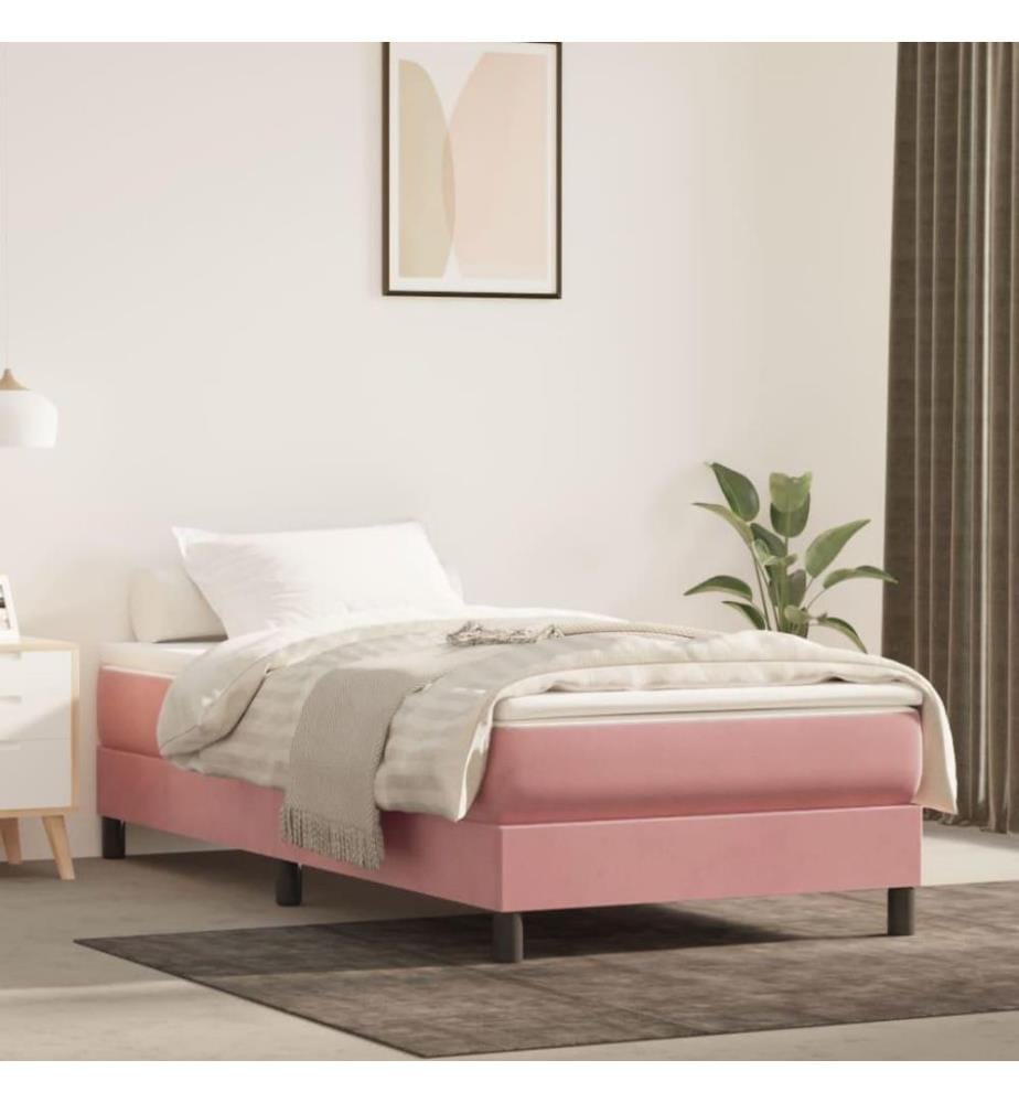 Boxspringbett Rosa 90x200 cm Samt