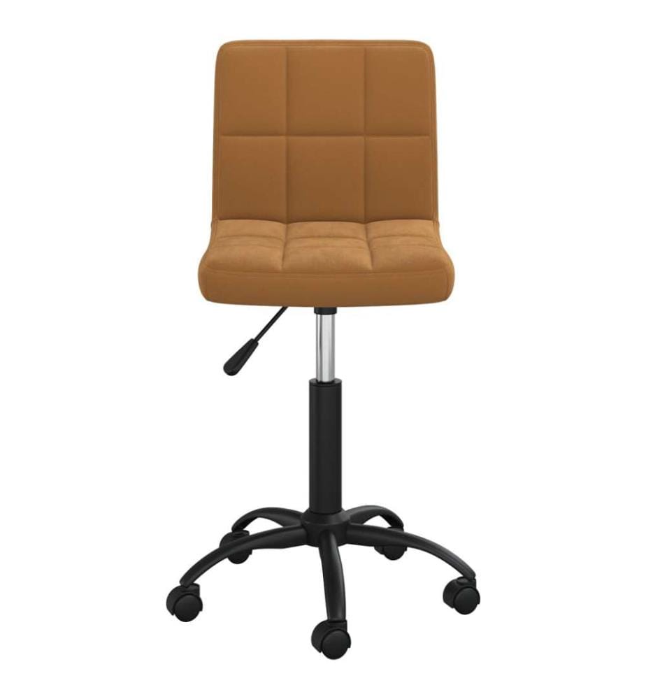 Bürostuhl Drehbar Braun Samt