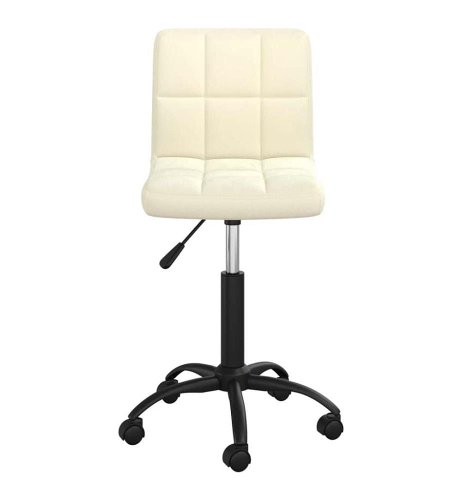 Bürostuhl Drehbar Creme Samt