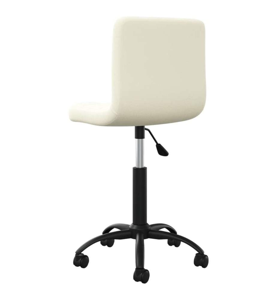 Bürostuhl Drehbar Creme Samt