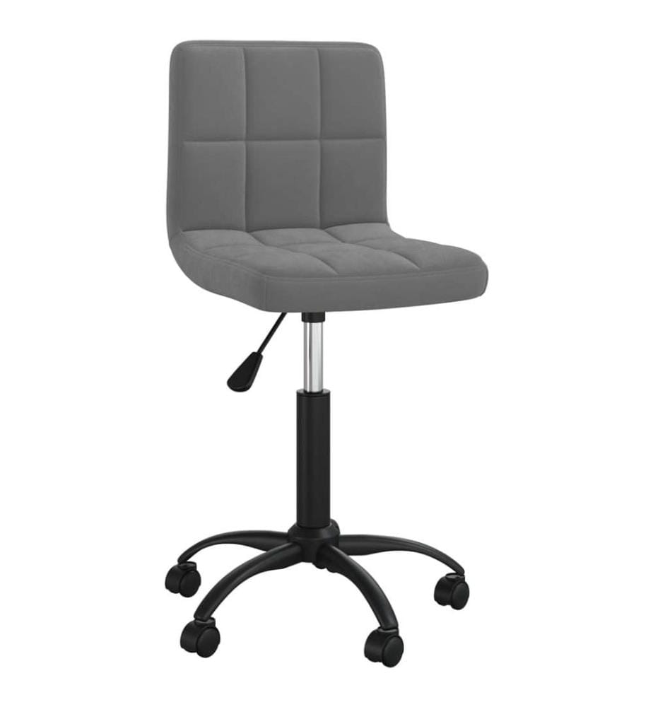 Bürostuhl Drehbar Dunkelgrau Samt