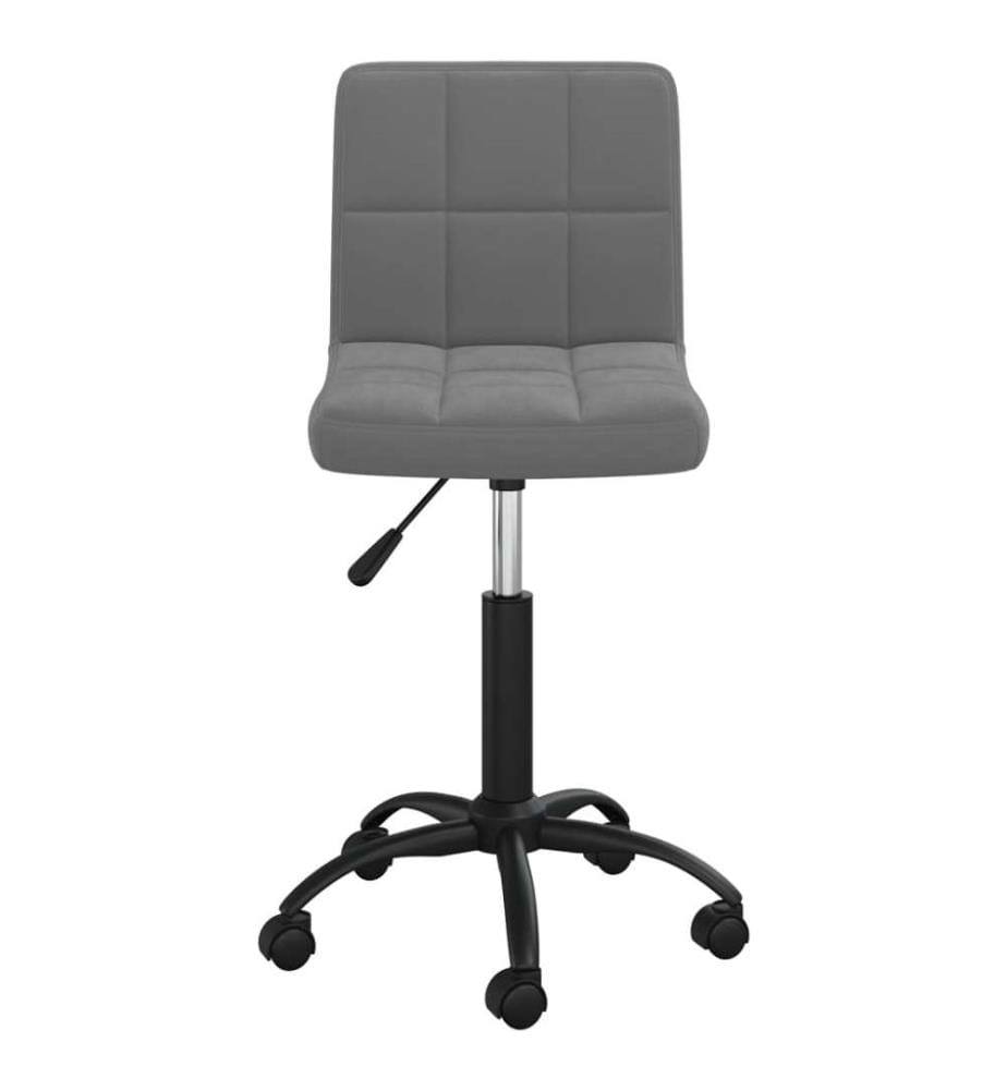 Bürostuhl Drehbar Dunkelgrau Samt