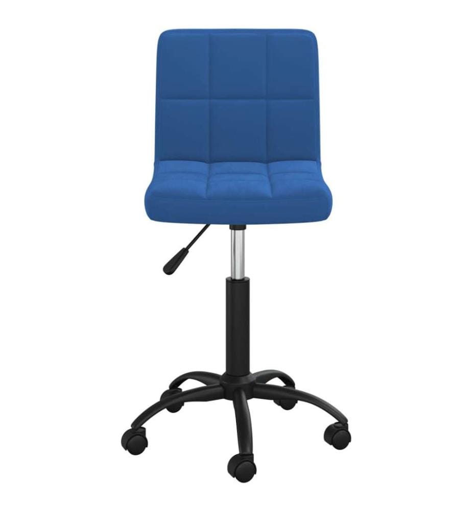 Chaise pivotante de bureau Bleu Velours