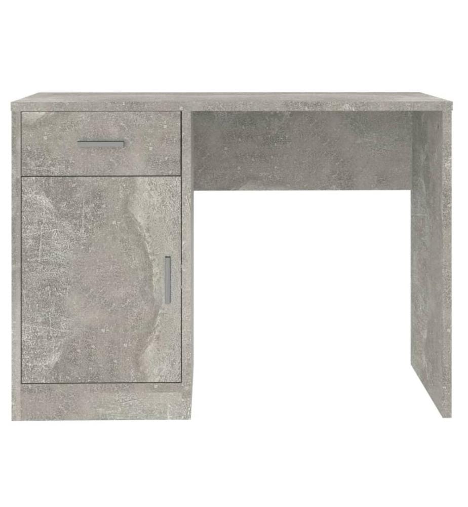 Schreibtisch mit Stauraum Betongrau 100x40x73 cm Holzwerkstoff