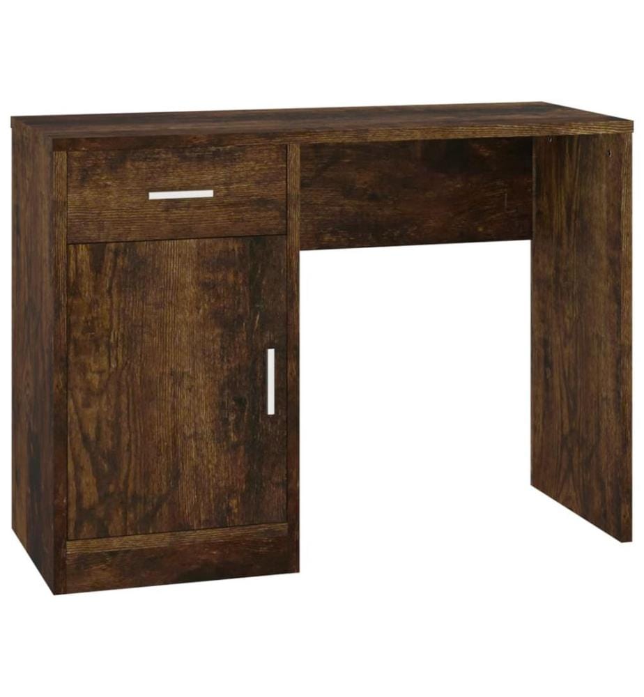 Schreibtisch mit Stauraum Räuchereiche 100x40x73 cm