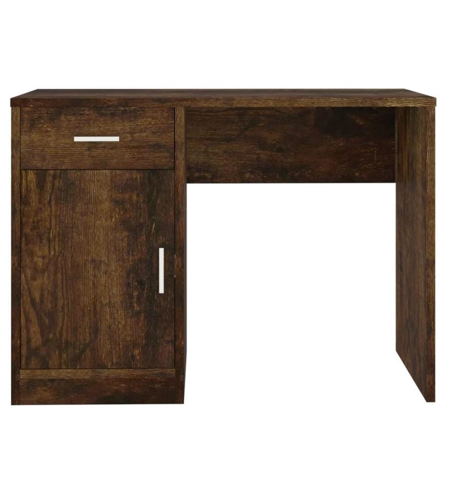 Schreibtisch mit Stauraum Räuchereiche 100x40x73 cm