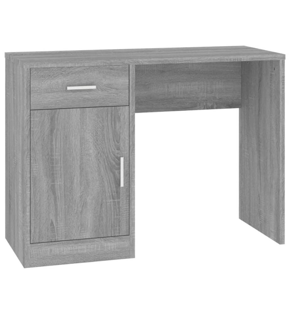 Schreibtisch mit Stauraum Grau Sonoma 100x40x73 cm