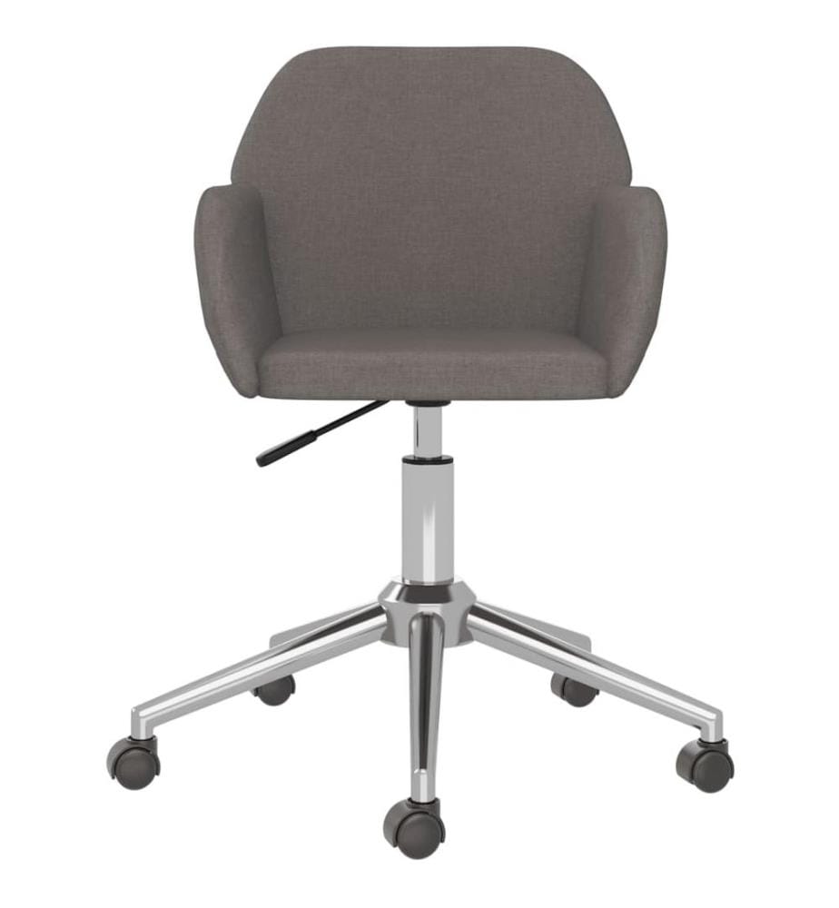 Bürostuhl Drehbar Dunkelgrau Stoff