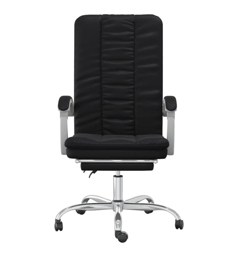 Bürostuhl mit Liegefunktion Schwarz Kunstleder