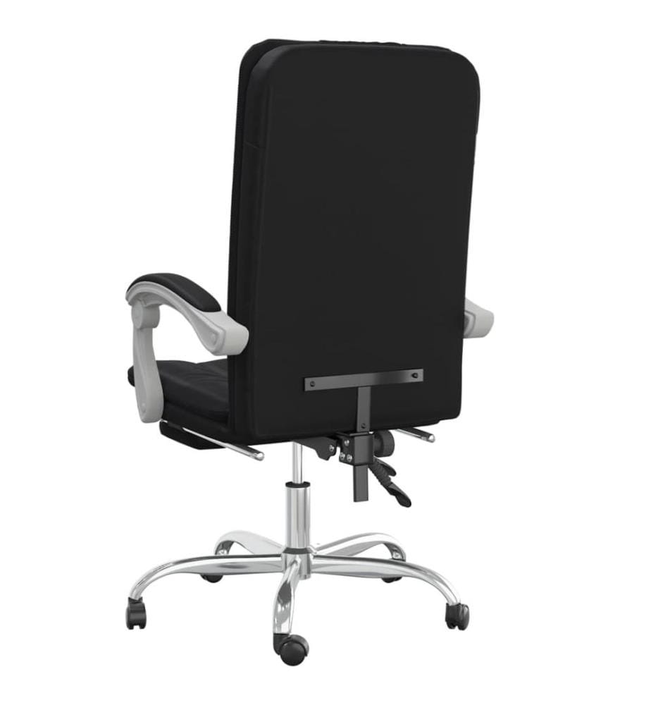 Bürostuhl mit Liegefunktion Schwarz Kunstleder