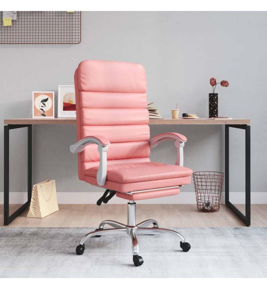 Fauteuil de massage inclinable de bureau Rose Similicuir