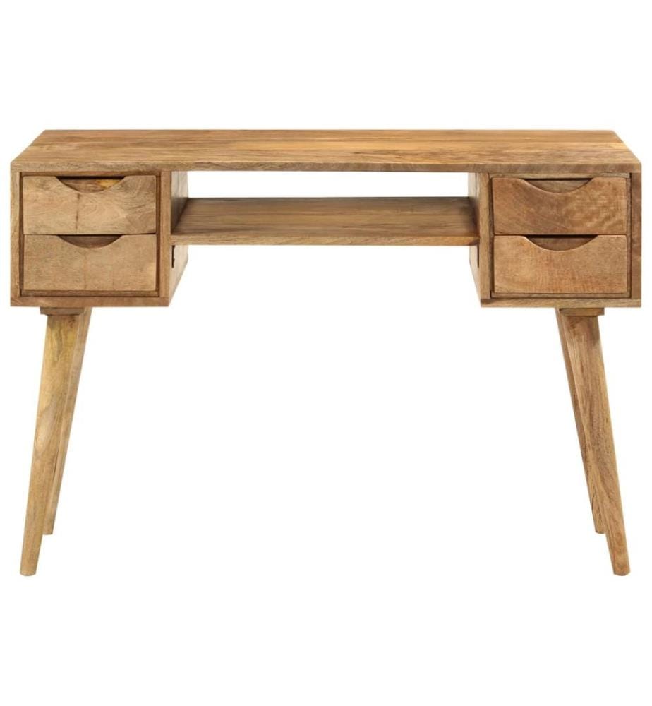 Bureau avec tiroirs 110x47x76 cm bois de manguier solide