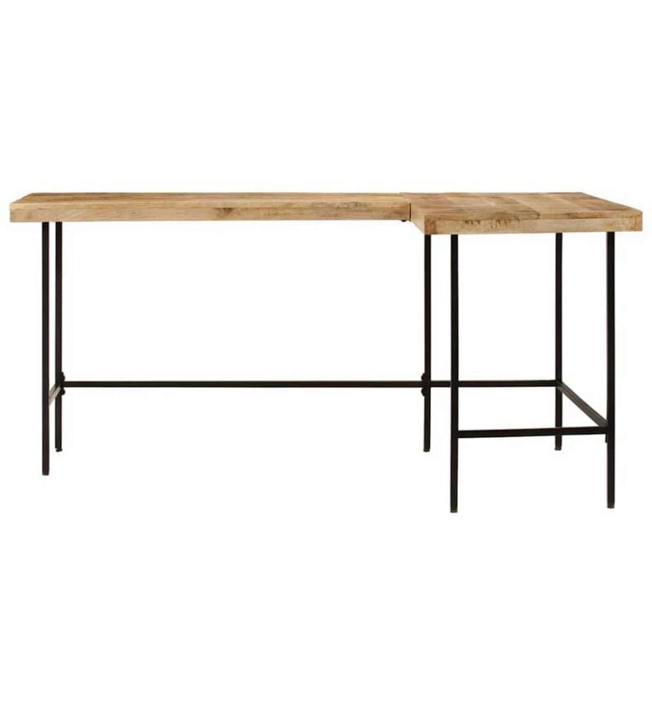 Schreibtisch 165x110x77 cm Massivholz Mango und Eisen