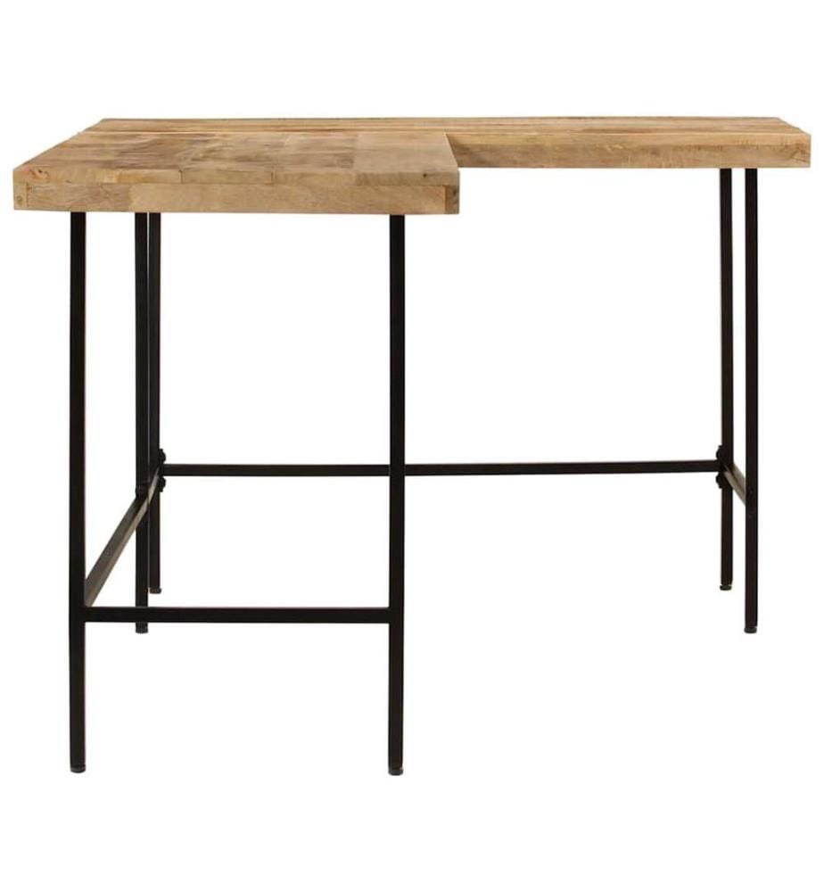 Schreibtisch 165x110x77 cm Massivholz Mango und Eisen