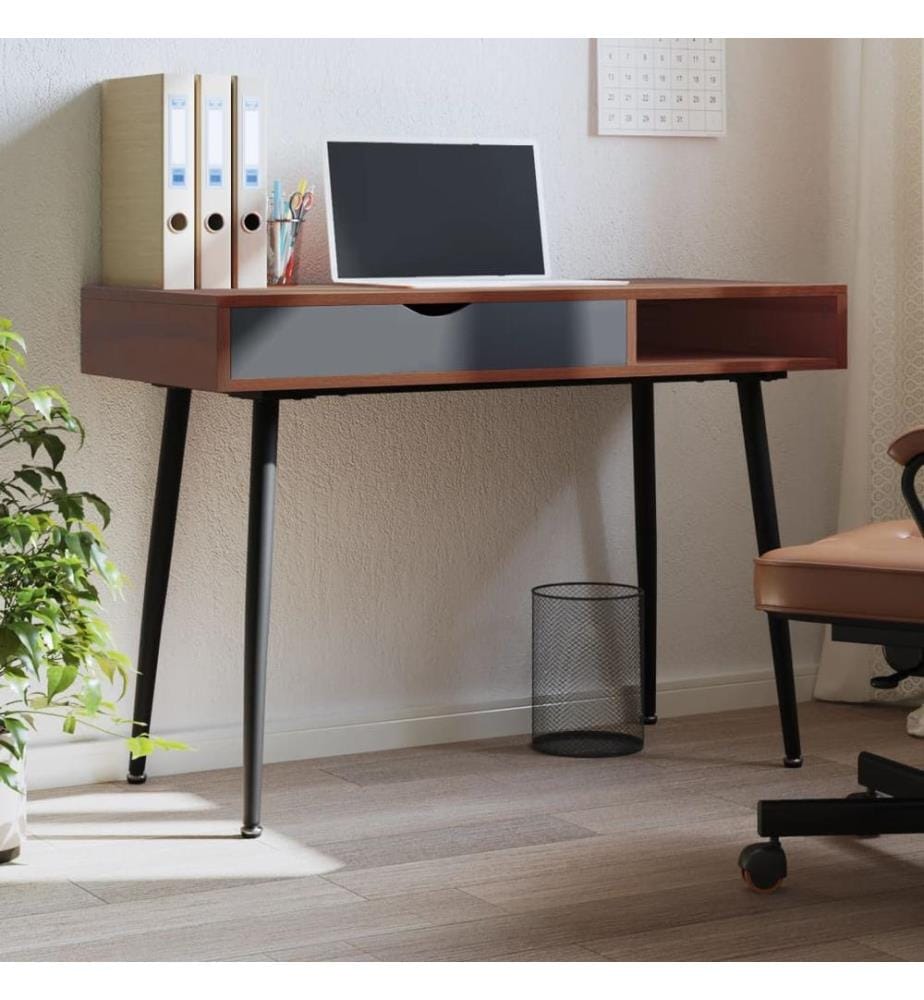Computertisch mit Schublade Braun 110x50x75 cm Holzwerkstoff