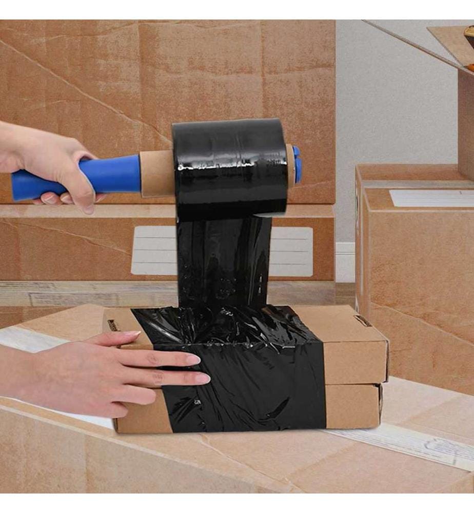Stretchfolien 10 Stk. Schwarz 23 µm 10 cm x 300 m