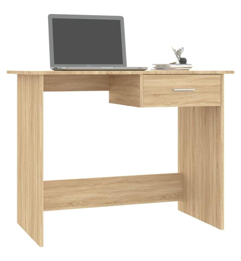 Bureau Chêne sonoma 100x50x76 cm Bois d'ingénierie