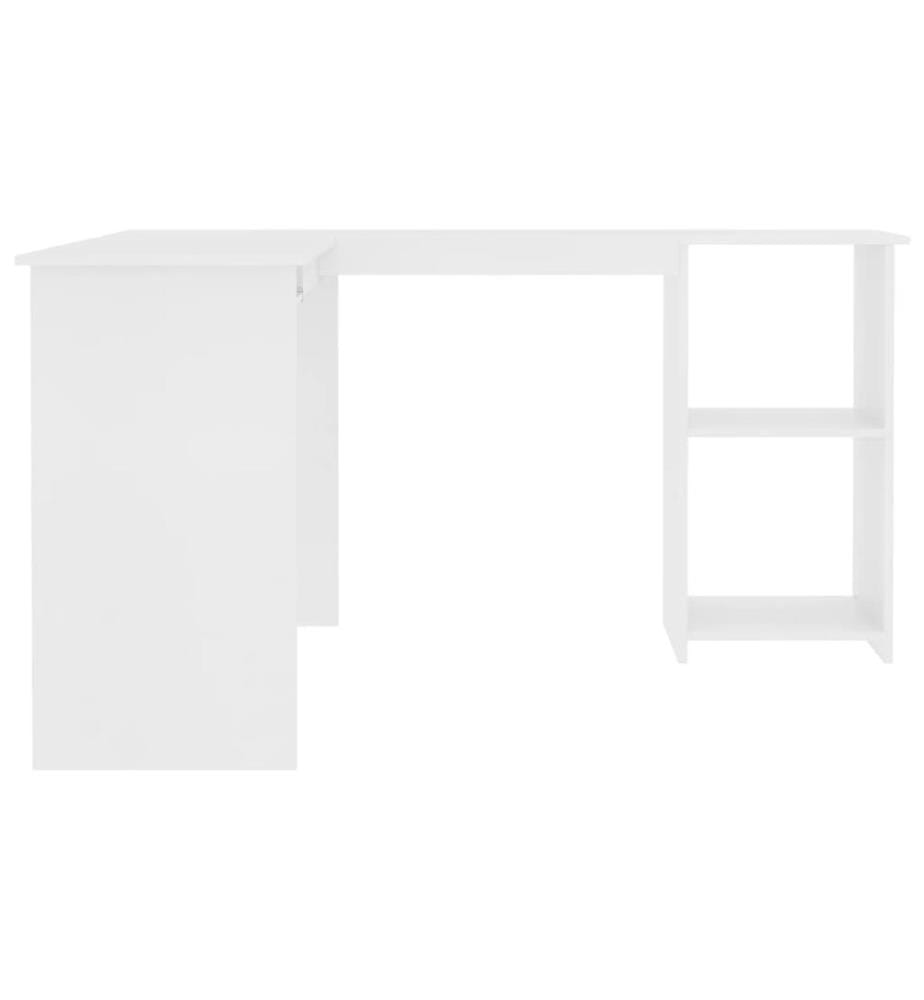 Eckschreibtisch in L-Form Weiss 120x140x75 cm Holzwerkstoff