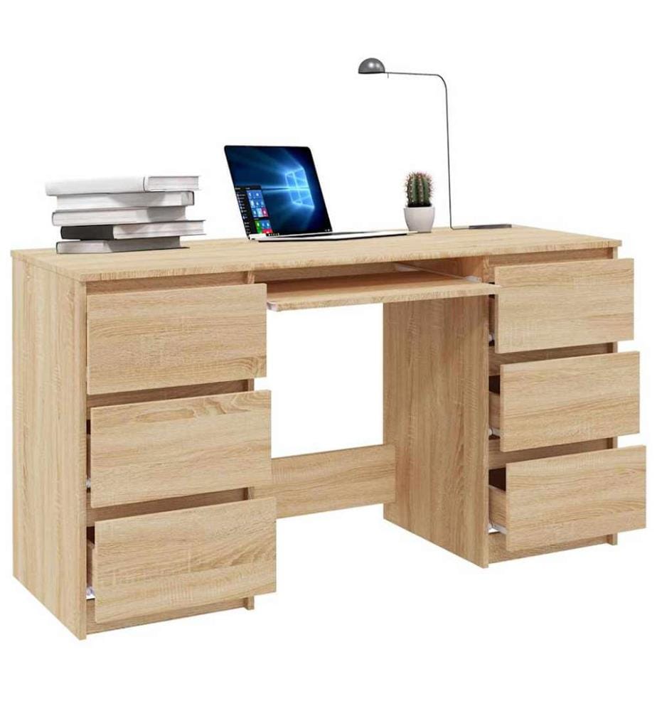 Bureau Chêne sonoma 140x50x77 cm Bois d'ingénierie