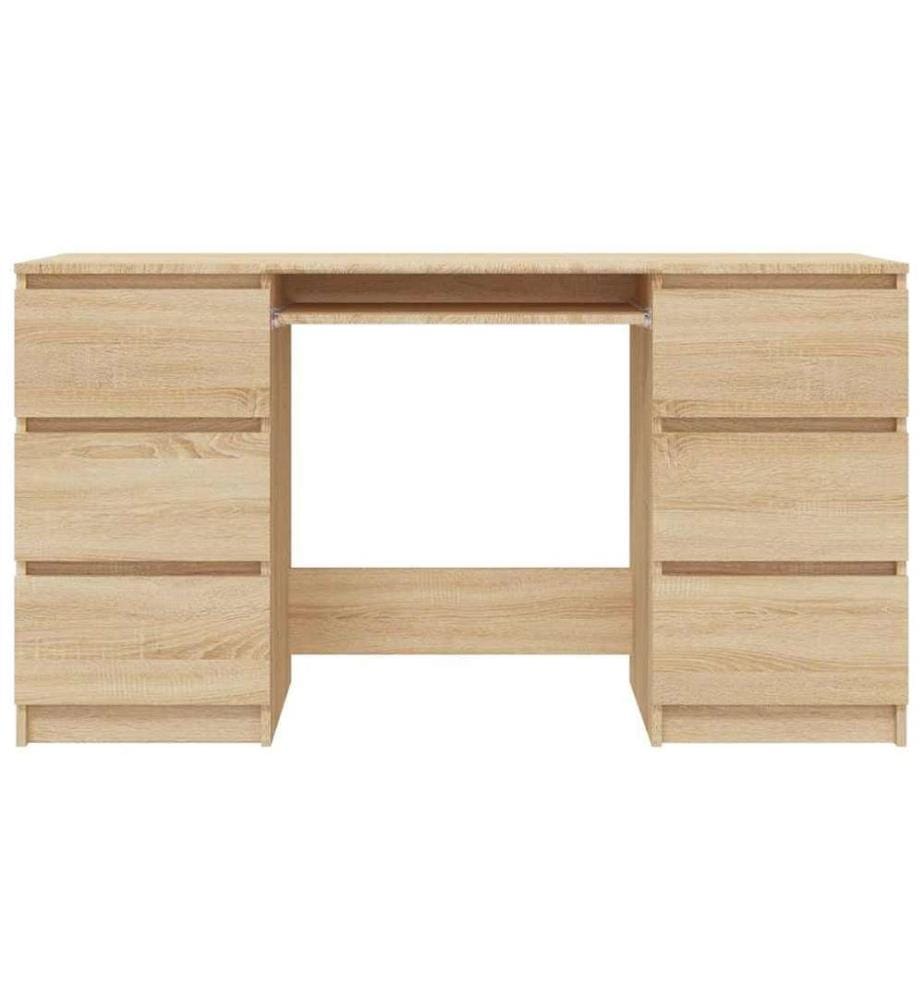 Bureau Chêne sonoma 140x50x77 cm Bois d'ingénierie