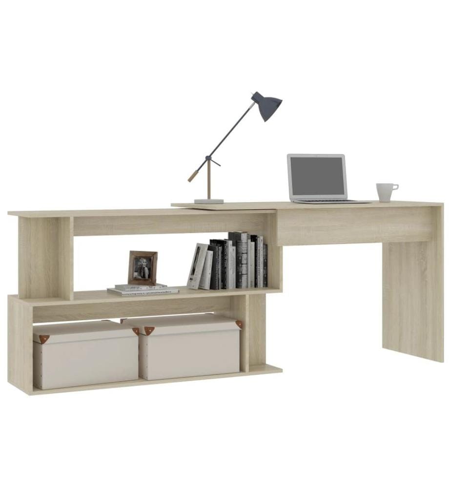 Eckschreibtisch Sonoma-Eiche 200x50x76 cm Holzwerkstoff