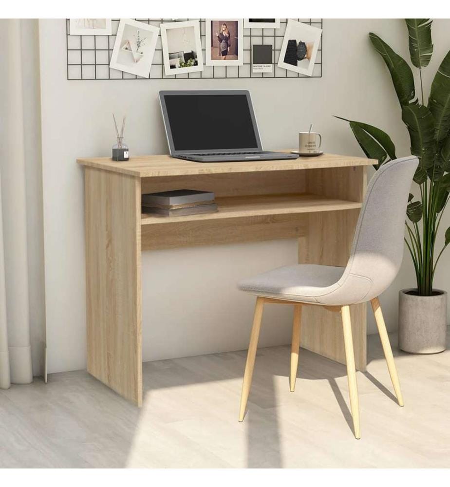 Bureau Chêne sonoma 90x50x74 cm Bois d'ingénierie