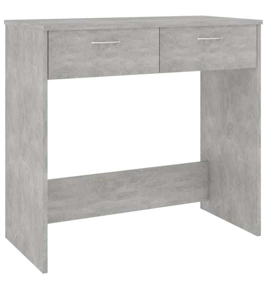 Bureau Gris béton 80x40x75 cm Bois d'ingénierie