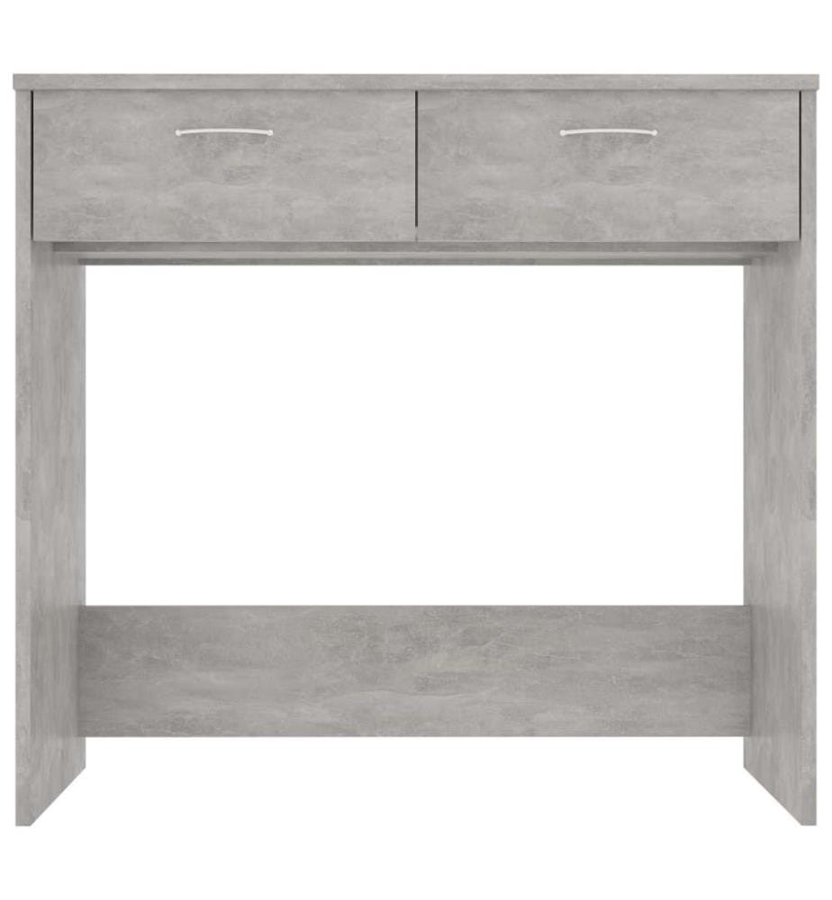 Bureau Gris béton 80x40x75 cm Bois d'ingénierie