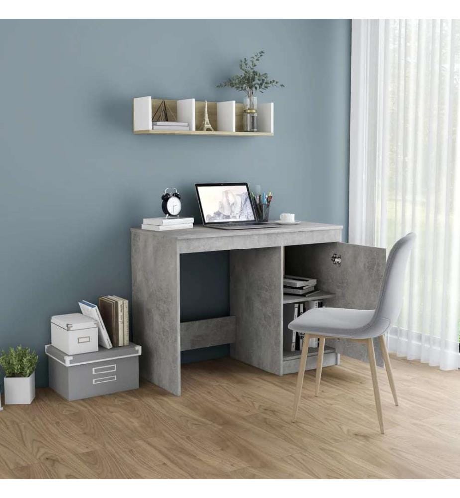Schreibtisch Betongrau 100x50x76 cm Holzwerkstoff