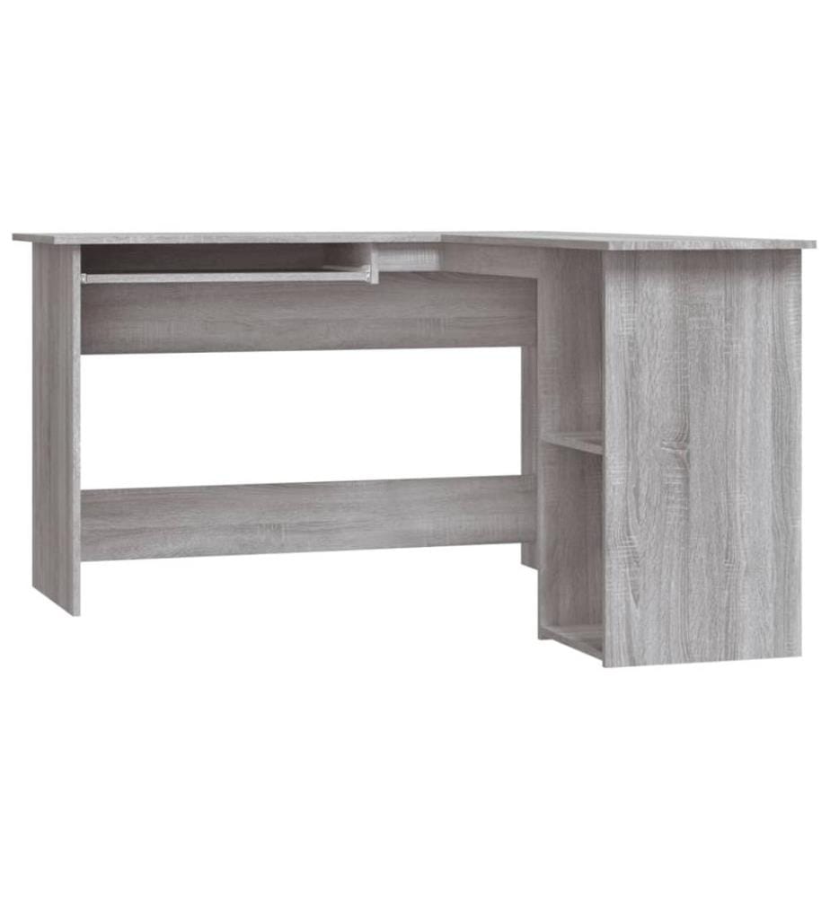 Eckschreibtisch Grau Sonoma 120x140x75 cm Holzwerkstoff