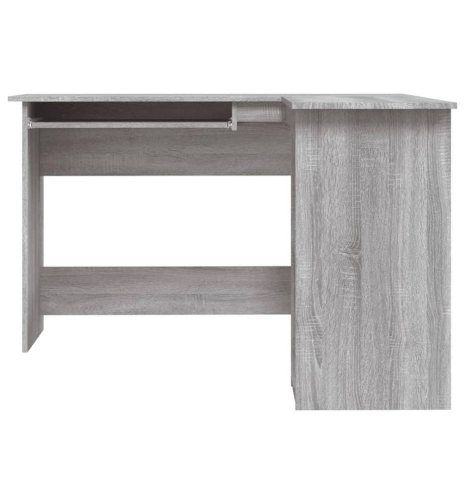 Eckschreibtisch Grau Sonoma 120x140x75 cm Holzwerkstoff