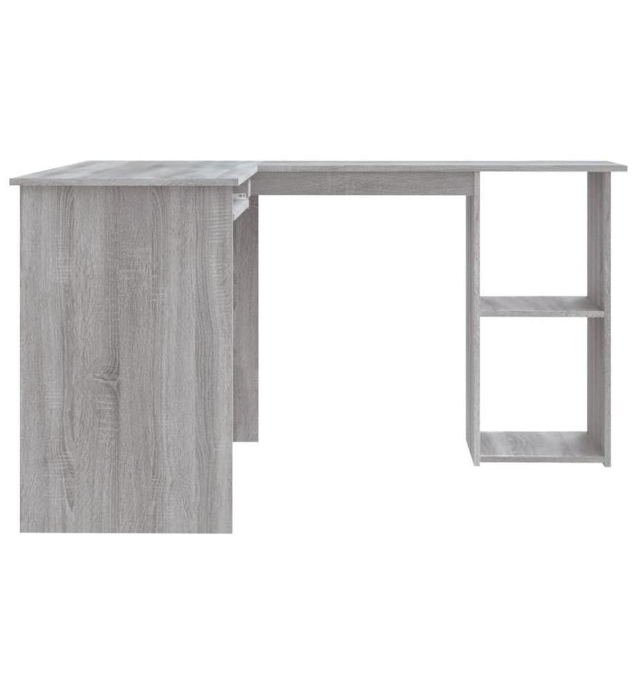 Eckschreibtisch Grau Sonoma 120x140x75 cm Holzwerkstoff