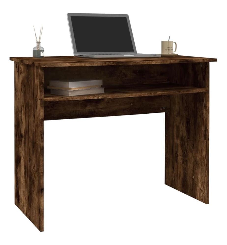 Bureau Chêne fumé 90x50x74 cm Bois d'ingénierie