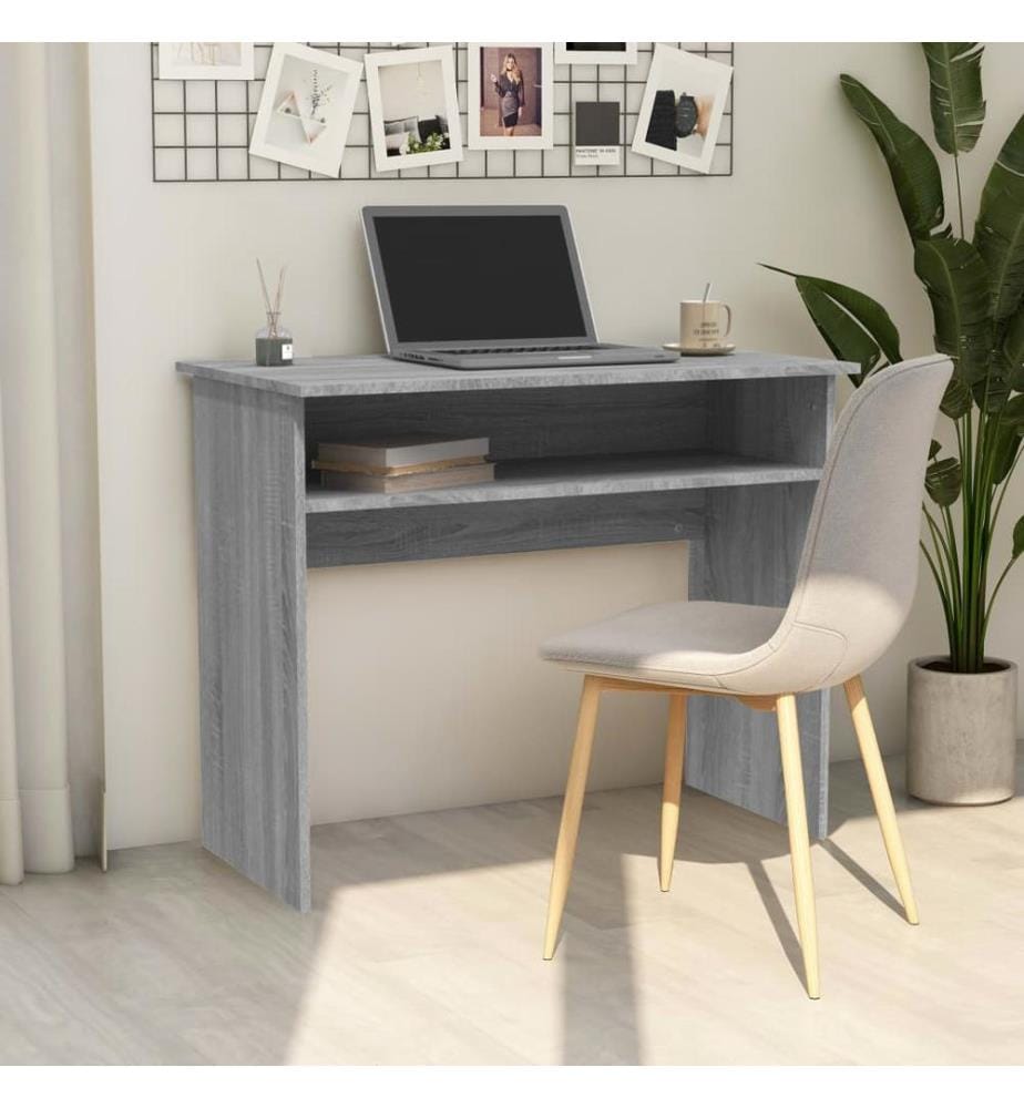 Schreibtisch Grau Sonoma 90x50x74 cm Holzwerkstoff