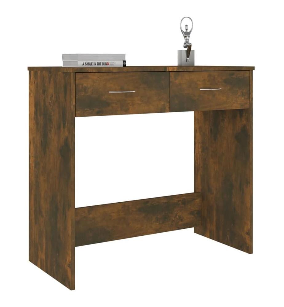 Bureau Chêne fumé 80x40x75 cm Bois d'ingénierie