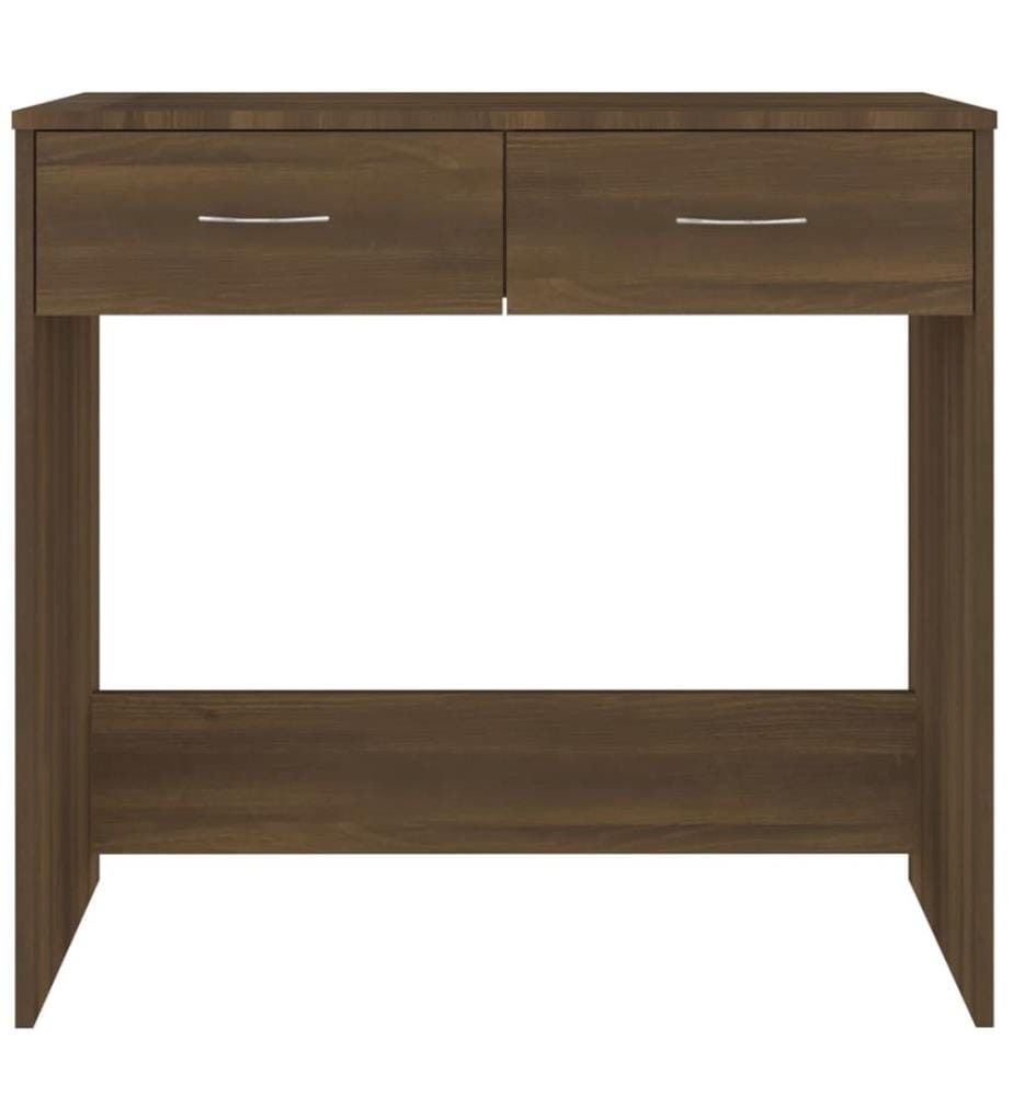 Bureau chêne marron 80x40x75 cm bois d'ingénierie