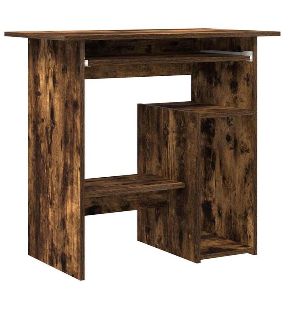 Bureau Chêne fumé 80x45x74 cm Bois d'ingénierie