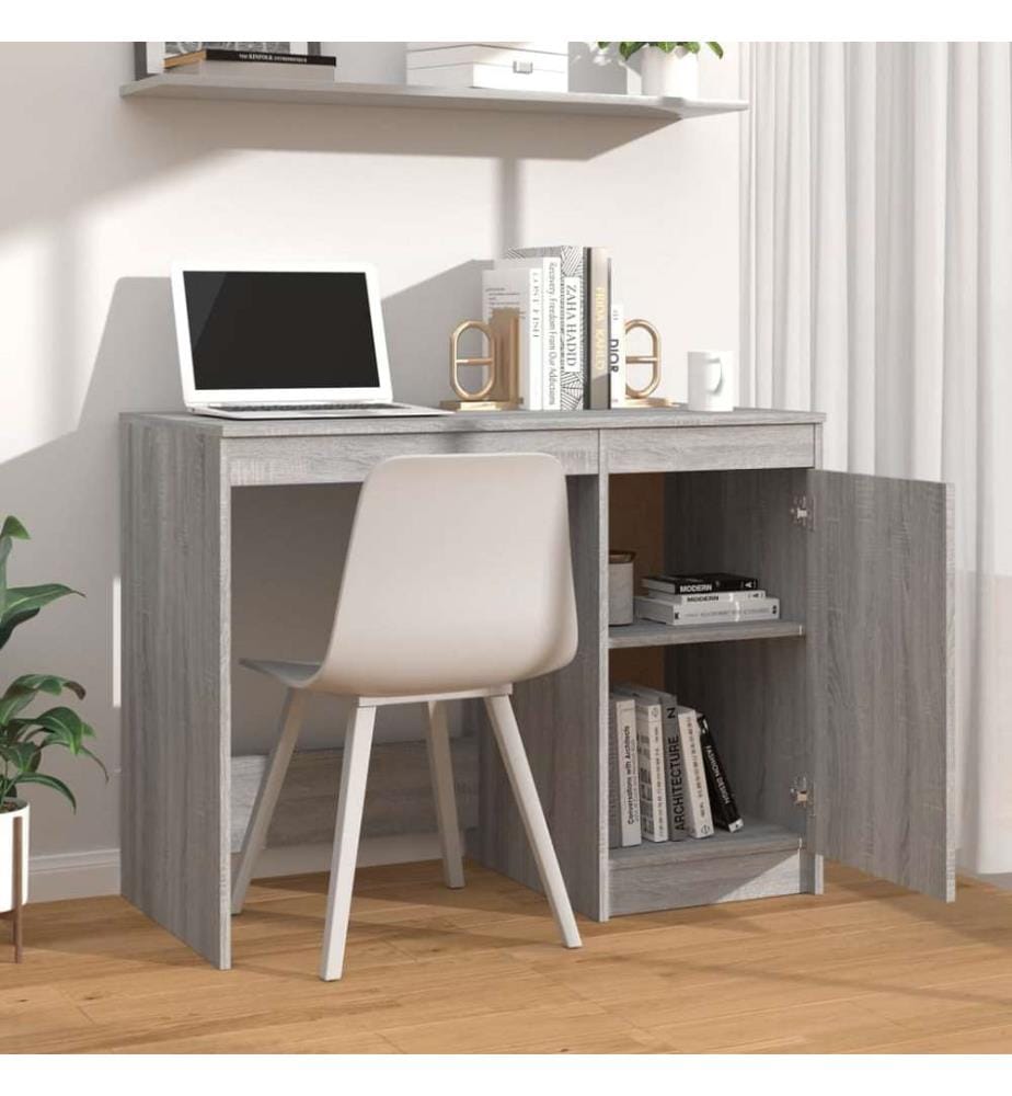 Schreibtisch Grau Sonoma 100x50x76 cm Holzwerkstoff