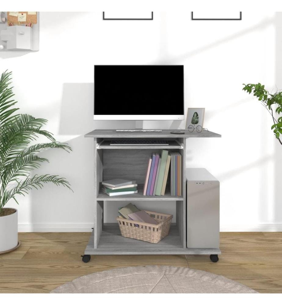 Schreibtisch Grau Sonoma 80x50x75 cm Holzwerkstoff