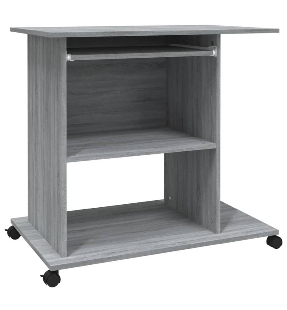 Schreibtisch Grau Sonoma 80x50x75 cm Holzwerkstoff